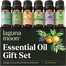 Lagunamoon Essential Oils Gift Set,Top 6 Aromatherapy Oils Orange Lavender Tea Tree Peppermint Eucalyptus Lemongrass