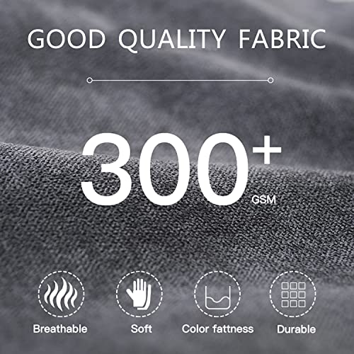 YuppieLife Durable Bean Bag Chair Cover, 4Ft Sack, Dark Grey (No Filler)