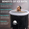 PTEROMYS Large Ice Bathtub for Athletes with Lid Portable Hot Tub Cold Plunge Therapy Training-Adult Spa for Ice Baths Soaking Ideal for Hot Bath Ice Bath (tub-75 * 75)