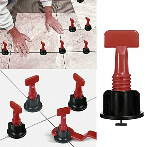 50/200 Tile Leveling System Clips Levelling Spacer Tiling Tool Floor Wall Wrench (200 PCS + 8 Wrenches)