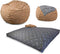 CordaRoy's Faux Fur Bean Bag Chair, Convertible Chair Folds from Bean Bag to Lounger, As Seen on Shark Tank, Tan - Full Size
