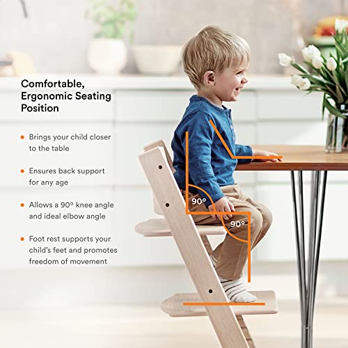 Tripp Trapp Chair from Stokke, White - Adjustable, Convertible Chair for Toddlers, Children & Adults - Convenient, Comfortable & Ergonomic - Classic Design