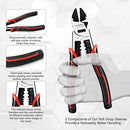 HAUTMEC 8" Wire Cutters,Pro-High Leverage Diagonal Pliers,4 in 1 Multifunction Heavy Duty Side Cutter HT0272-PL