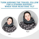 anzhixiu Travel Pillow- Neck Pillows for Travel, Heighten Humps 360 Degree Neck Support Travel Pillows for Sleeping Airplanes,Travel Time,Office Time or at Home, Black