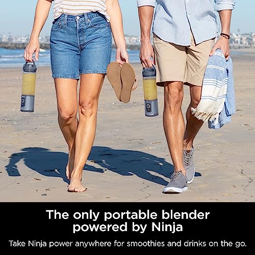 Ninja BC151BK Blast Portable Blender, Cordless, 18oz. Vessel, Personal Blender-for Shakes & Smoothies, BPA Free, Leakproof -Lid & Sip Spout, USB-C Rechargeable, Dishwasher Safe Parts, Black