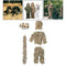 Kids Ghillie Suit Breathable Lightweight Camo Ghillie Suit for Woodland Hunting Outfit, Brown 140~160CM