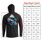 Palmyth Fishing Hoodie for Men Long Sleeve Sun Protection UV UPF 50+ Shirts, Cowboy Rides Bass / Black, Large
