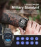 Smart Watch for Men Bluetooth Calls,1.39"HD Militarily Fitness Tracker with Heart Rate Sleep Monitor,100+Sports Modes,IP68 Waterproof,400mAh Sports Smart Watch for Android iOS Black