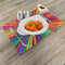 Ambesonne Colorful Place Mats Set of 4, Vintage All You Need is Love Valentines Inspirational Speech Bubble Hippie Retro Poster, Washable Fabric Placemats for Dining Room Kitchen Table Decor, White,
