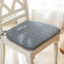 Kitchen Chair Pads Non Slip Set of 4, Chair Cushions for Dining Chairs 4 Pack with Ties, Washable Seat Cushion with Hidden Zipper, 100% Cotton Fabric, Suitable for All Seasons Grey