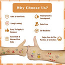 YUNAI 90 Sheets Temporary Tattoo Kids, Waterproof Cute Animals Anime Rainbow Girl Face Tattoo, Children Temporary Tattoo Toys for Birthday Parties Supplies Favors Kids Boys Girls School Rewards Gifts