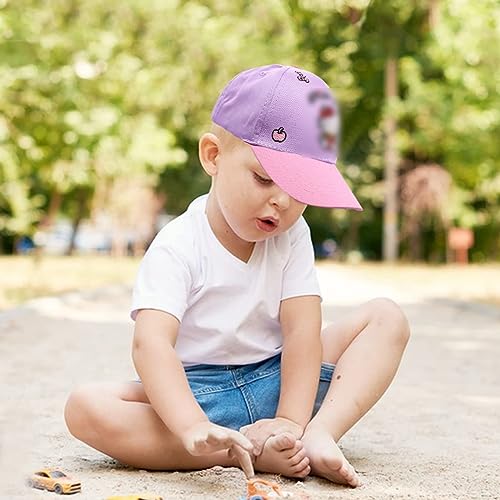 Tomicy Hat Baseball Cap Summer Hat One Size Pink Cap Kids Caps Sport Kids Summer Hat School Girl Adjustable Baseball for Ages 2-7（50-54cm）, Pink