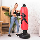 Holyfire Focus Bags Inflatable Punching Bag for Children and Adults - Used to Practice Karate, Taekwondo and Instant Rebound Punching Bag to Relieve Children and Adults' Emotions (Red-a)