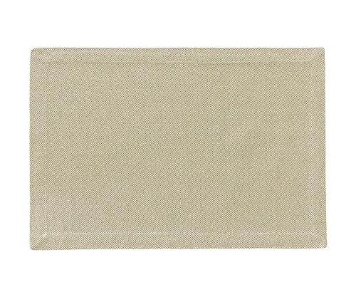 Cotton Linen Placemats Set of 6 - Cloth Placemats - Woven Placemats - Dinner Mats - Washable Placemats Rectangle for Kitchen, Dining Table Placemats - Farmhouse Beige Table Mats 13"x18" Rectangle Mats