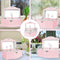 Wooden Ballerina Pink Musical Jewelry Box with Mirror&Tassel Key for Kids,Girls,Musical Keepsake Gift,Kid's Jewelry Storage Music Box (Pink)