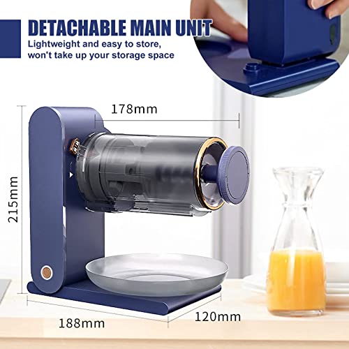 Ice Shaver, Electric Shaved Ice Machine with Ice Tray, Portable USB Charge Ice Crusher, Slushie Machine, Snow Cone Machine, for Ice Cream, Snowcone, Kakigori, Bingsu, Cocktail Maker for Home