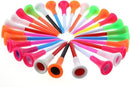 KOFULL Rubber Cushion Top Plastic Golf Tees Mixed Colors Pack of 50pcs