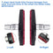 3 Pairs Bike V-Brake Pads Set with Hex Nuts/Wrench and Spacers, 70 mm/2.75", AFUNTA 6 Pieces Road Mountain Bicycle V-Brake Blocks, No Noise No Skid - Black, Red, Blue