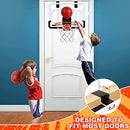 Basketball Hoop Indoor with Scoreboard, Cheer Sound Effect, 3 Balls, 2 Play Modes, Over The Door Mini Basketball Hoop for Kids Adults, Gift Package