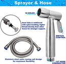 Bidet Sprayer for Toilet, Handheld Cloth Diaper Sprayer for Feminine Wash, Bathroom Jet Sprayer Kit Spray Attachment with Hose, Stainless Steel Bathroom Cleaner and Shower Sprayer for Bathing Pets