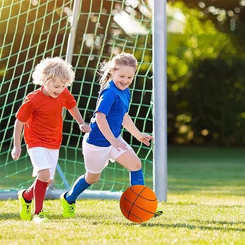 Silent Basketball Dribbling Indoor, Lightweight Uncoated High Density Foam Ball, 2023 Newest Foam Basketball Indoor Training Ball for Patios Playrooms Stadiums Yards