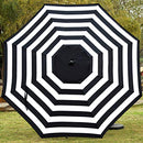 Sunnyglade 9ft Patio Umbrella Replacement Canopy Market Umbrella Top Outdoor Umbrella Canopy with 8 Ribs (Black and White)