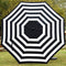 Sunnyglade 9ft Patio Umbrella Replacement Canopy Market Umbrella Top Outdoor Umbrella Canopy with 8 Ribs (Black and White)