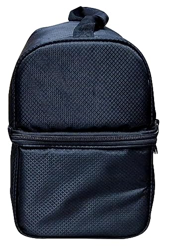 Acclaim Aspen Deluxe Ripstop Nylon Four Bowls Level Green Lawn Flat Short Mat Indoor & Outdoor Locker Style Bowling Bag (Black)