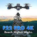 Contixo F22 FPV Foldable Drone with Camera for Adults, Kids, and Beginners - RC Quadcopter with 4K FHD Camera - Gesture Control for Selfie - GPS Auto Return - Follow Me - Carrying Case