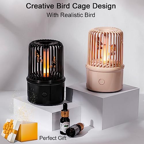 SISETOP USB Essential Oil Diffuser, 200ML Aroma Diffuser Air Humidifier with Music, Birdsong, Seawave Sound, Night Light, Aromatherapy Diffuser for Small Room, Spa, Yoga, Baby, Kids, Gifts, White