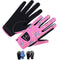 Jayefo Kids Horse Riding Gloves (Black/Pink, Age 8-10 Years)