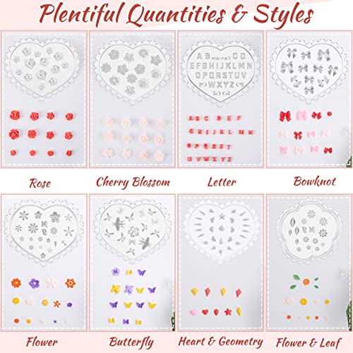 Zeyune Polymer Clay Earring Molds Flower Polymer Clay Molds Clay Cutters for Polymer Clay Jewelry Rose Mold Letter Daisy Leaf Heart Butterfly for Polymer Clay Earrings Jewelry Making