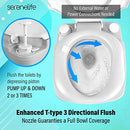 SereneLifeHome SereneLife Portable Toilet Camping Porta Potty, 5.8 Gallon Waste Tank, Indoor Outdoor Toilet with CHH Piston, Leak-Proof Cassette Toilet for RV, White, 5.8 Gallon Upgraded (SLCATL360)