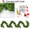 Zhenrui 9 Foot Lighted Christmas Garland, Battery Operated Garland for Christmas Decoration, Pre-lit Xmas Garland with Timer and Waterproof Battery Case, Perfect for Outdoor Use