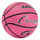 Champion Sports Rubber Junior Basketball, Heavy Duty - Pro-Style Basketballs, and Sizes - Premium Basketball Equipment, Indoor Outdoor - Physical Education Supplies (Size 5, Pink) (RBB2PK)