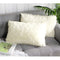 Uhomy 2 Packs Home Decorative Super Soft Luxury Series Plush Faux Fur Throw Pillow Cover Cushion Case for Sofa/Bed Livingroom 12x20 Inch Cream 30x50 Cm