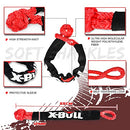 X-Bull Recovery Tow Strap Kinetic Rope 1" x 30Ft/9M with 2 Soft Shackles 15T/33000LBS Strength for Heavy Duty Winch 4x4 4WD Automotive Vehicle Stuck in Sand Mud Snow