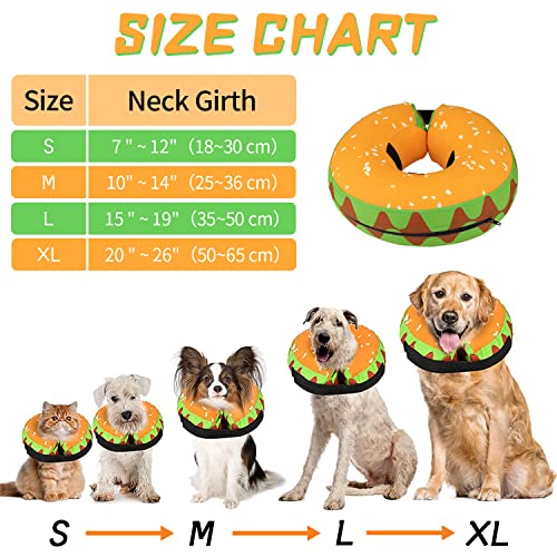 NACOCO Pet Recovery Collar, Inflatable Collar for Dogs & Cats, Protective Inflatable Recovery Cone Collar for After Surgery, Soft Cute E-Collar for Dogs, Adjustable Waterproof Pet Recovery Cone