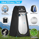 PANKAY Camping Toilet with Pop up Privacy Tent, X Large Portable Toilet Potty for Adults, Outdoor Camping Shower Tents Changing Room, Instant Pop Up, Washable Foldable Camp Toilet Kit with Carry Bag