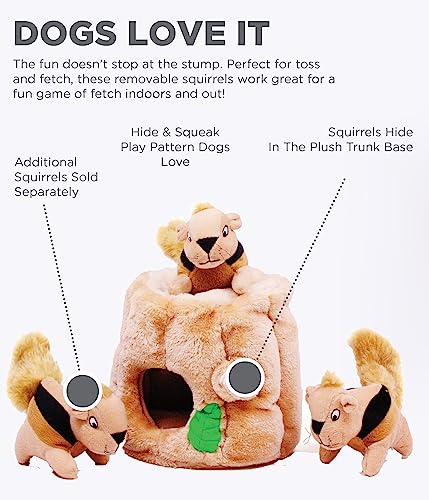 Outward Hound Hide A Squirrel Plush Dog Toy Puzzle, Large
