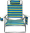 Caribbean Joe Folding Beach Chair, 5 Position Lightweight, Portable Reclining Outdoor Camping Chair with Headrest, Shoulder Strap, and Cup Holder, Bold Stripe