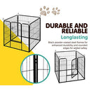 i.Pet 32" Large 8 Panel Pet Dog Playpens Rabbit Play Pen Fence Cage Puppy Exercise Enclosure Crate Pets Barrier Portable Outdoor Indoor Run Gate Guinea Pig Heavy Kennel