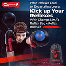 Champs MMA Kids Boxing Freestanding Reflex Bag, For Kids Ages 6-16 – Reflex Punching Bag with Stand and Pump + 2 Reflex Balls for Agility, Hand-Eye Coordination, and Stamina – Free Standing Boxing Bag