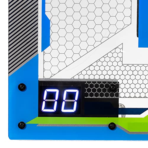 NERF LED Over The Door Mini Basketball Hoop - Pro Hoop Light Up Indoor Kids Basketball Hoop - Electronic Slam Dunk Mini Hoop Set with Mini Basketball - Door + Bedroom Indoor Hoop for Kids