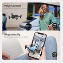 DEERC D20 Mini Drone with Camera for Kids, Remote Control Toys Gifts for Boys Girls with Voice Control, Gestures Selfie, Altitude Hold, Gravity Control, One Key Start, 3D Flips 2 Batteries, Blue