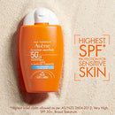 Eau Thermale Avène Face Sunscreen Aqua-fluid SPF50+ 40ml - Ultra-Lightweight Texture, Alcohol Free, Invisible Finish