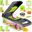 Vegetable Chopper, Mandoline Vegetable Slicer, Multifunctional Grater, Mandoline Vegetable Shredder, with 7 Stainless Steel Blades for Grinding, shredding, Slicing, and Dicing.