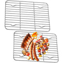 2Pcs Cooling Rack Stainless Steel Baking Racks Heat Resistant Grill Rack Small Wire Rack Sturdy Grid Wire Rack for Roasting Grilling Cooking Drying (9.8x7.5 inch)