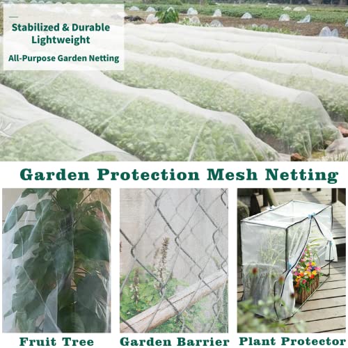 UCINNOVATE 3m x 6m Garden Netting Mesh Vegetable Protection Netting Ultra-fine Mesh Insect Bird Protection Net for Garden Greenhouse Vegetable Fruits Flowers Crops Raised Bed Barrier Screen