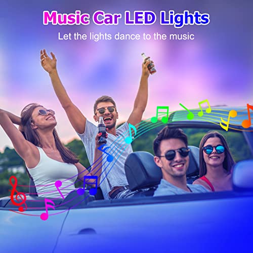 10 in 1 Car Interior Light Kit, Ambient Lighting Kits with 315 inches Fiber Optic, APP Control, Car Accessories Multicolor RGB Neon Car LED Strip Lights with Music Sync Mode and DIY Mode